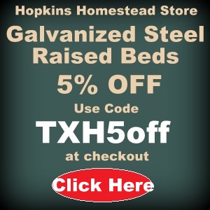 Hopkins Homestead Store Γαλβανισμένο χάλυβα Ανυψωμένα κρεβάτια Κωδικός κουπονιού εξοικονόμηση χρημάτων έκπτωση. #Texashomesteader